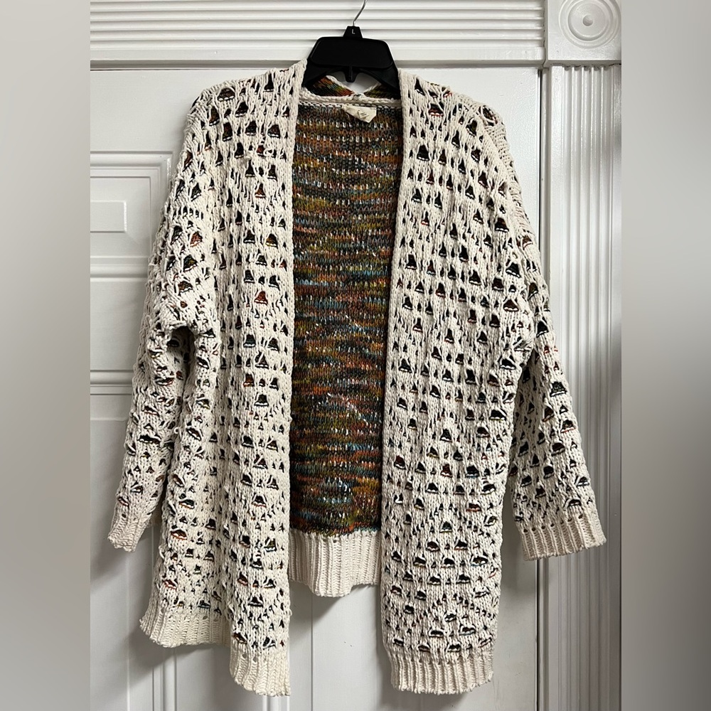 Oversized Knit Colorful Chunky Cardigan Size S